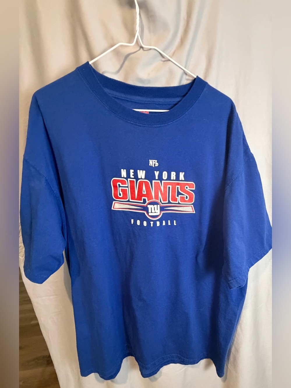 New York Giants NFL T-Shirt Men’s XL Blue Football Logo Official Licensed